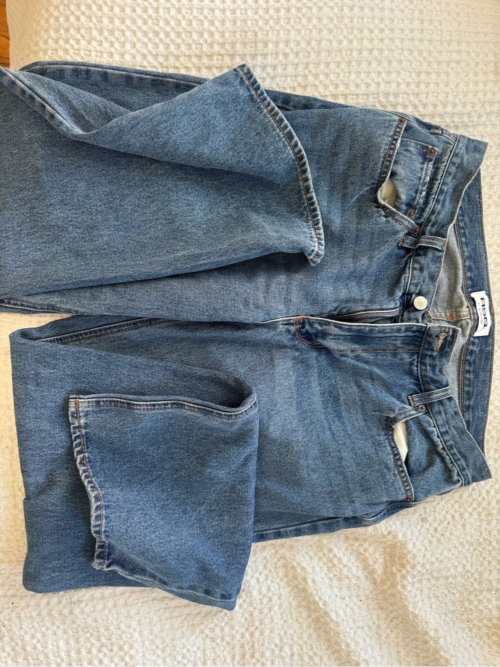 RSQ Women's Straight Leg Blue Denim Jeans